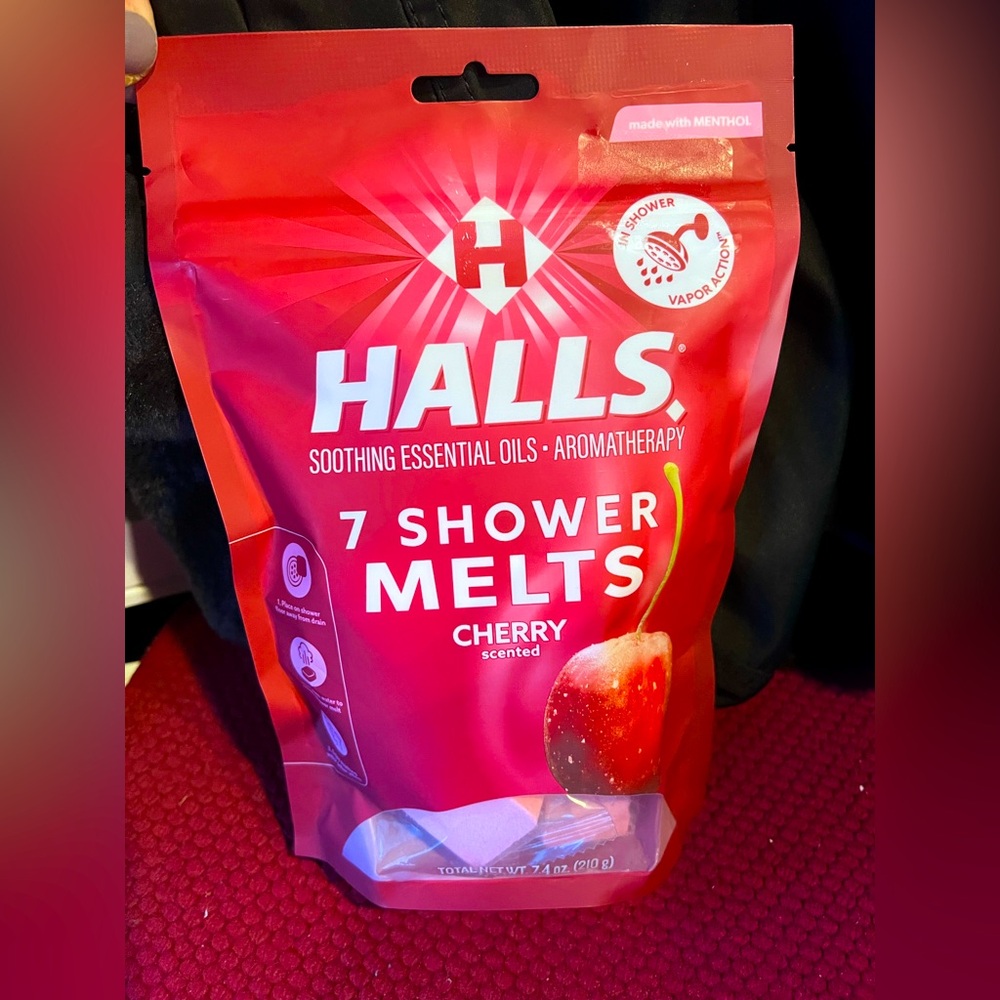 Halls Cherry Shower Melts Non-Medicated Aromatherapy New Bag